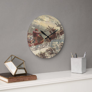 Oude Kerstavond Victoriaanse kerstman slee Grote Klok