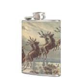 Oude Kerstavond Victoriaanse kerstman slee Heupfles (Links)