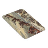 Oude Kerstavond Victoriaanse kerstman slee Magneet (Rechterzijde)