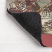 Oude kerstavond Victoriaanse kerstman slee Muismat (Hoek)