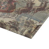 Oude kerstavond Victoriaanse kerstman slee Snijplank (Hoek)