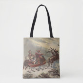 Oude Kerstavond Victoriaanse kerstman slee Tote Bag (Voorkant)