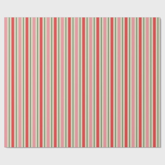 Oude kerstband roze rood cadeaupapier (Vlak)