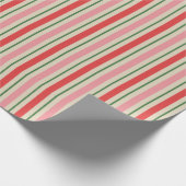 Oude kerstband roze rood cadeaupapier (Hoek)