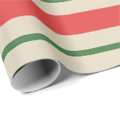 Oude kerstband roze rood cadeaupapier (Rol Hoek)