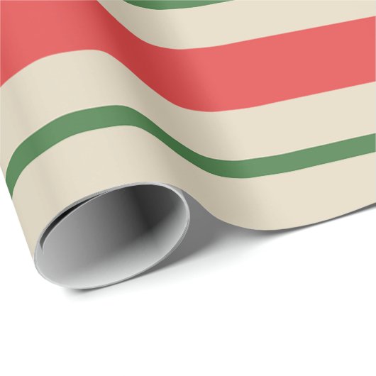 Oude kerstband roze rood cadeaupapier (Rol Hoek)