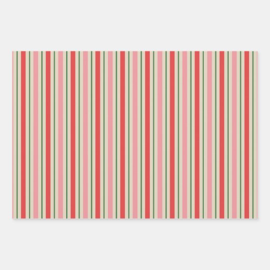 Oude kerstband roze rood inpakpapier vel (Voorkant 3)