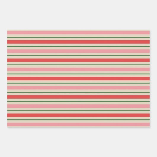 Oude kerstband roze rood inpakpapier vel (Voorkant 2)