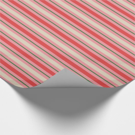 Oude kerstbandroze met fashioned Retro Cadeaupapier (Hoek)