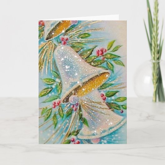 Oude Kerstbellen Feestdagen Kaart (Voorkant)