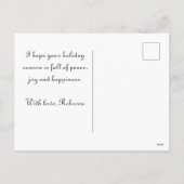  Oude kerstblauwe kerstman Feestdagenkaart (Achterkant)