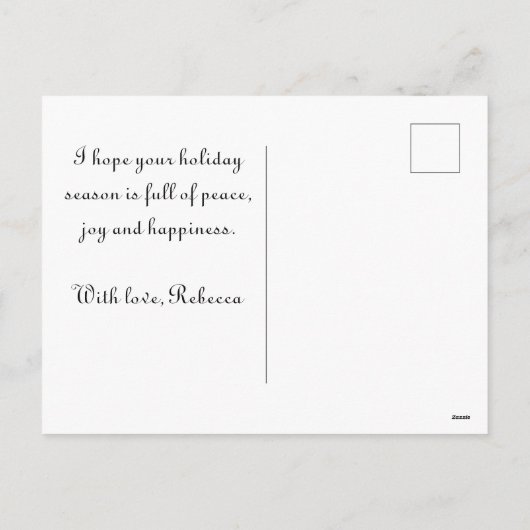  Oude kerstblauwe kerstman Feestdagenkaart (Achterkant)