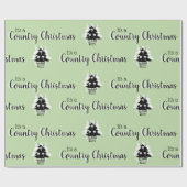 Oude kerstbomen in het vaderland Groen Cadeaupapier (Vlak)