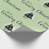 Oude kerstbomen in het vaderland Groen Cadeaupapier (Hoek)