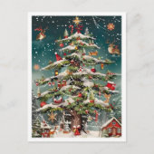 Oude kerstboom briefkaart (Voorkant)