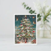 Oude kerstboom briefkaart (Staand voorkant)