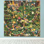 Oude Kerstboom Close-up Canvas Afdruk (Insitu (Houten vloer))