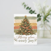 Oude kerstboom feestdagenkaart (Staand voorkant)