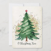 Oude Kerstboom Feestdagenkaart (Voorkant)