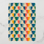 Oude Kerstboom Geeft Cheers Eén Foto Goud Folie Feestdagenkaart (Achterkant)