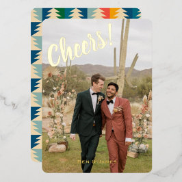 Oude Kerstboom Geeft Een Foto Met Goud Kado Folie Feestdagenkaart