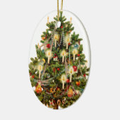 Oude kerstboom keramisch ornament (Links)