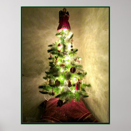 Oude kerstboomposter poster (Voorkant)