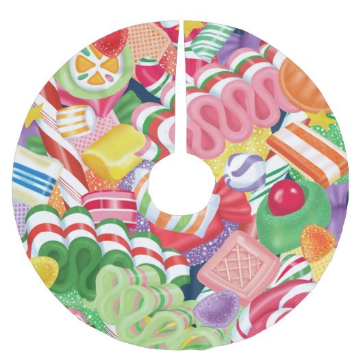 Oude kerstboomrok met gevesdroogde Snoep Kerstboom Rok (Voorkant)