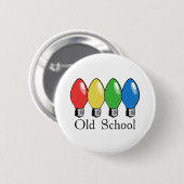 Oude kerstboomverlichting ronde button 5,7 cm (Voorkant /achterkant)
