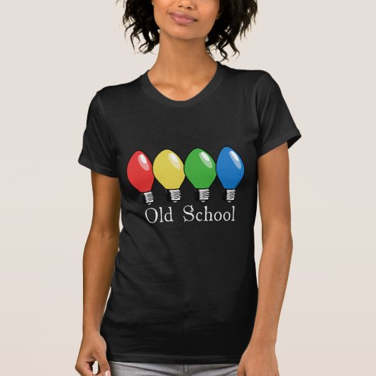 Oude kerstboomverlichting t-shirt (Voorkant)