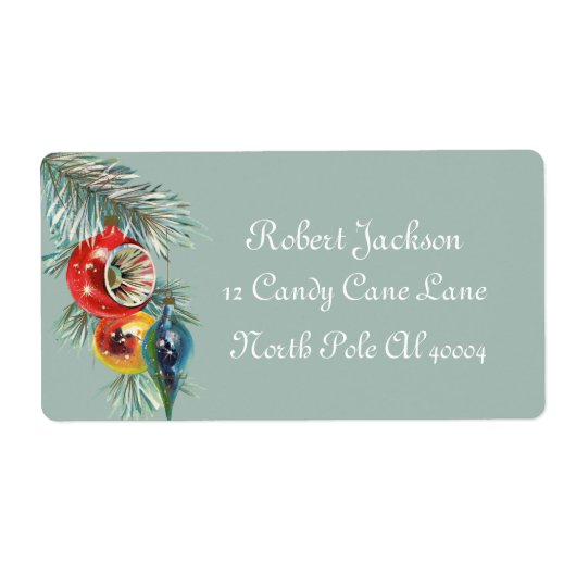 Oude kerstborden Sliday-label Etiket (Voorkant)