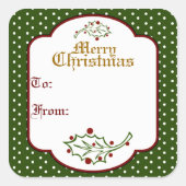 Oude kerstcadeau Label sticker (Voorkant)