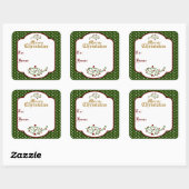 Oude kerstcadeau Label sticker (Vel)