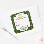 Oude kerstcadeau Label sticker (Envelop)