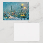 Oude kerstcadeautjes mini Kerstmis Notitiekaartje (Voorkant / Achterkant)