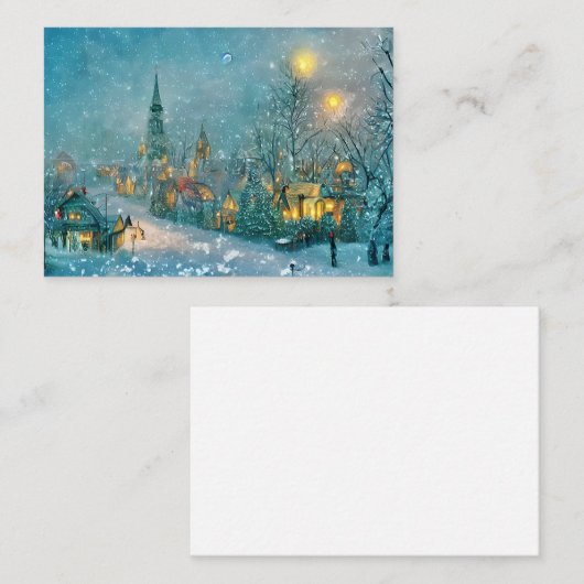 Oude kerstcadeautjes mini Kerstmis Notitiekaartje (Voorkant / Achterkant)