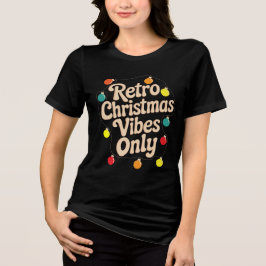 Oude Kerstcitaten Design – Retro Vakantie Tri-Blend Shirt