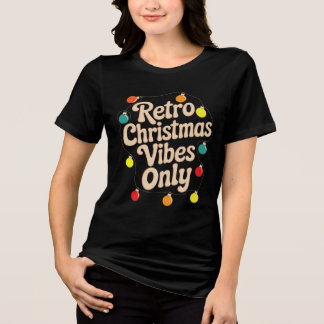 Oude Kerstcitaten Design – Retro Vakantie Tri-Blend Shirt