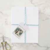 Oude Kerstengel en Kind Cadeaulabel (Met Touw)
