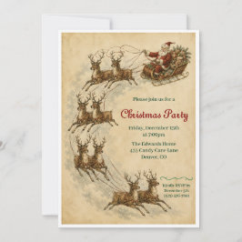 Oude Kerstfeest Uitnodiging