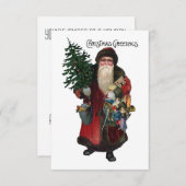 Oude kerstfeestdag kerstmis met kerstmis kaart (Voorkant / Achterkant)