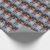 Oude kerstfeestdag kinder feestdag cadeaupapier (Hoek)