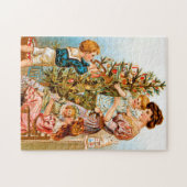 Oude kerstfeestdag legpuzzel (Horizontaal)