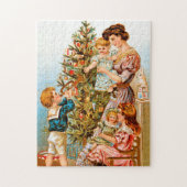 Oude kerstfeestdag legpuzzel (Verticaal)