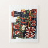 Oude kerstfeestdag legpuzzel (Verticaal)