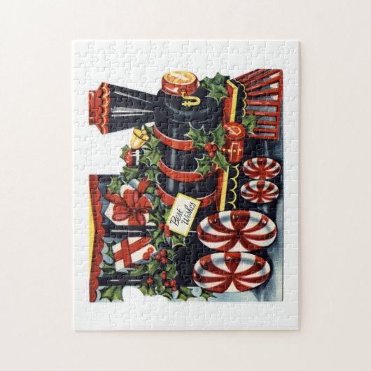 Oude kerstfeestdag legpuzzel (Verticaal)