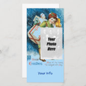 Oude kerstfoto's feestdagenkaart (Voorkant / Achterkant)