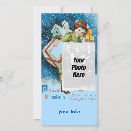 Oude kerstfoto's feestdagenkaart (Voorkant)