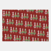 Oude Kerstgans Kerstman Eend Dwaas Gans Inpakpapier Vel (Voorkant)
