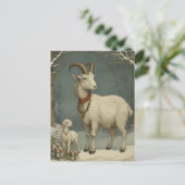 Oude Kerstgeit, Zalig Kerstfeest Kaart (Staand voorkant)